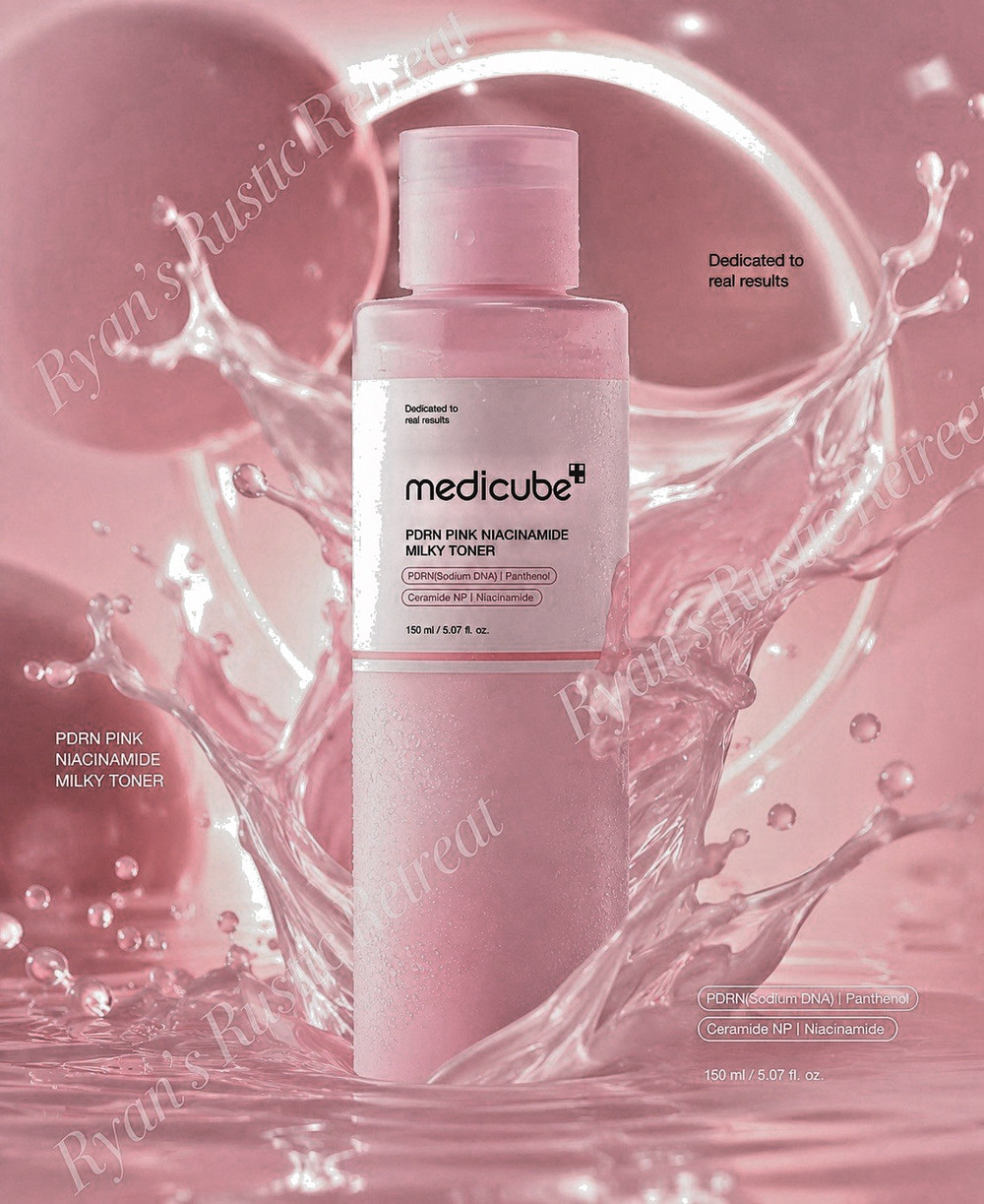 Medicube PDRN Pink Niacinamide Milky Toner 150ml Glass Skin